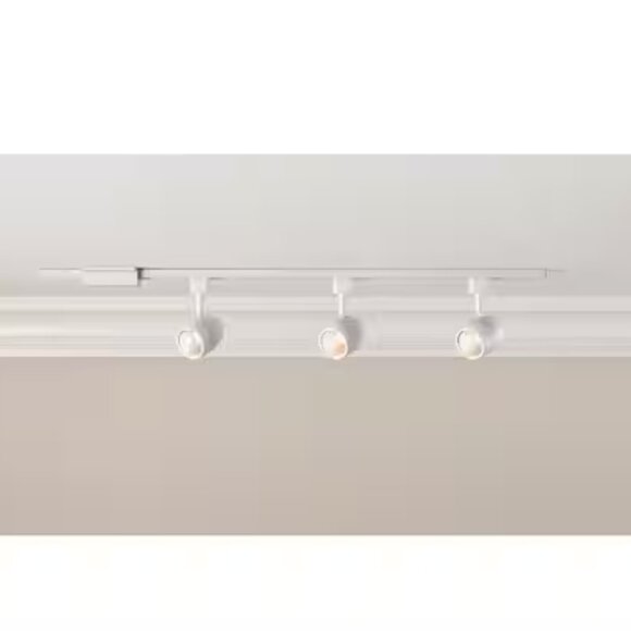 NEW Hampton Bay 4' 3 Light Integrated LED Linear Track Lighting Kit Round Head - Picture 4 of 10